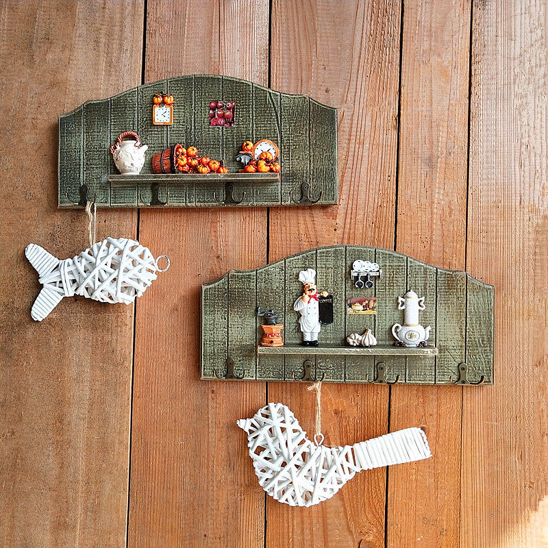 Decorative Bird-Theme Wall Hook Rack
