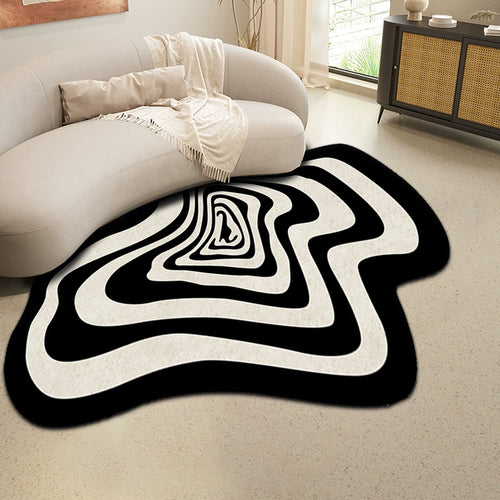 Abstract Wave Design Area Rug