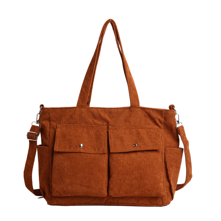 WoSpacious Corduroy Utility Tote Bag Bowlift