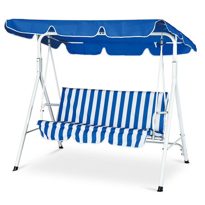 Roomy outdoor canopy swing bench with adjustable canopy Bowlift