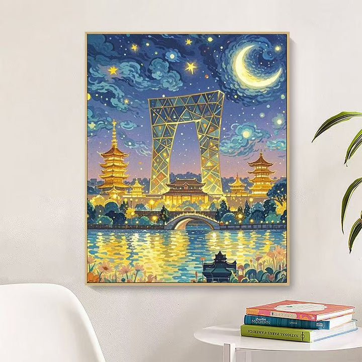Artistic Cityscape Wall Art Print Bowlift