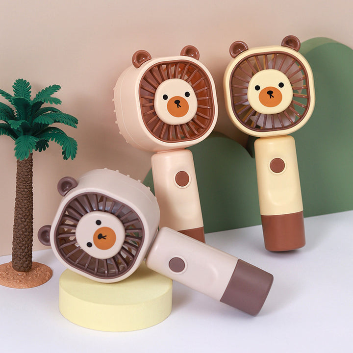 Women Portable Hand Fan in Bear Design Bowlift