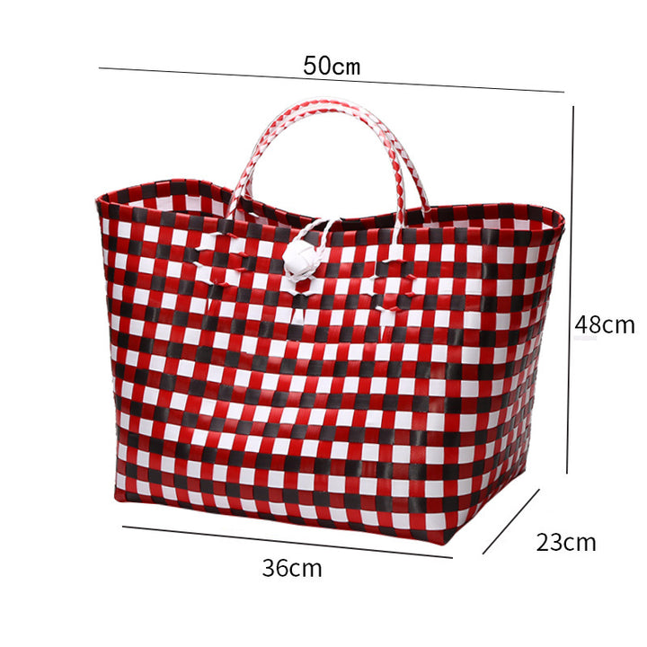 Large Capacity Woven Shopping Tote Bowlift