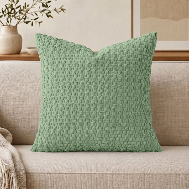 Plush Textured Throw Pillow Cover Bowlift