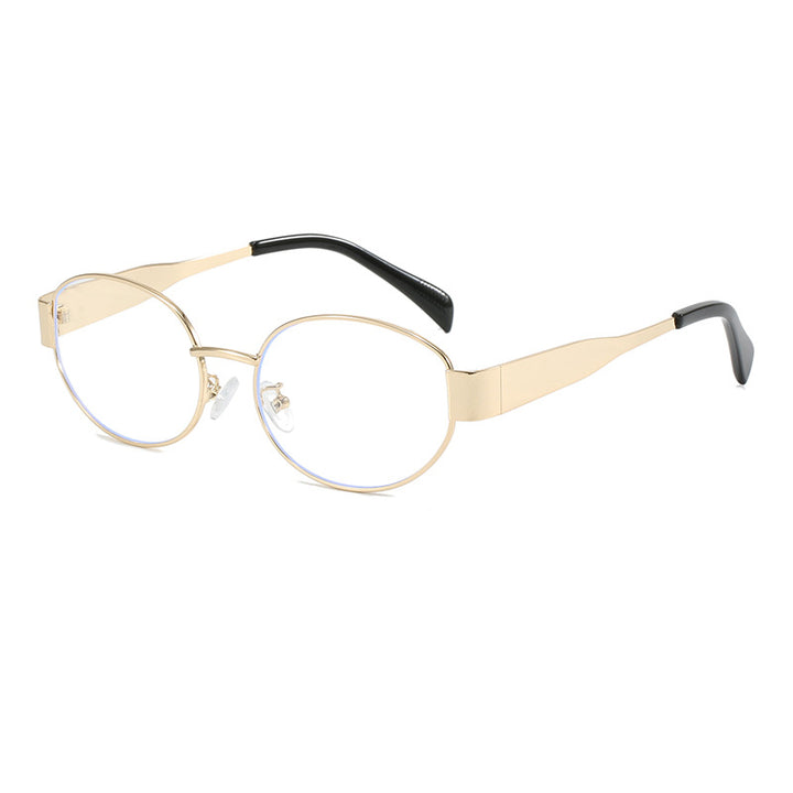 Oval sunglasses with elegant metal frame Bowlift