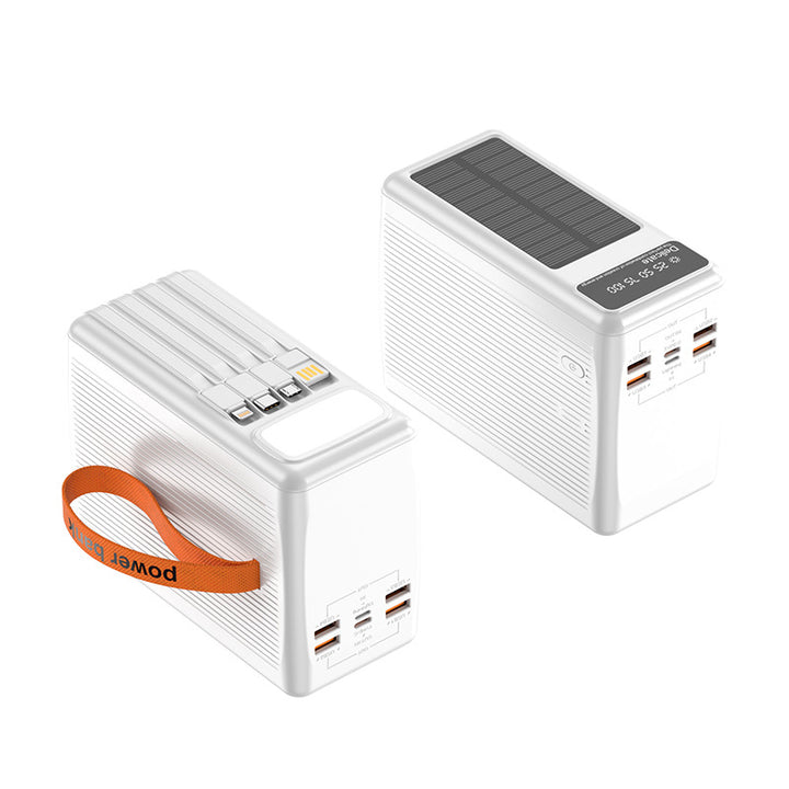 Solar Power Bank with Multifunctional USB Connections and Digital Charge Level Indicator Bowlift