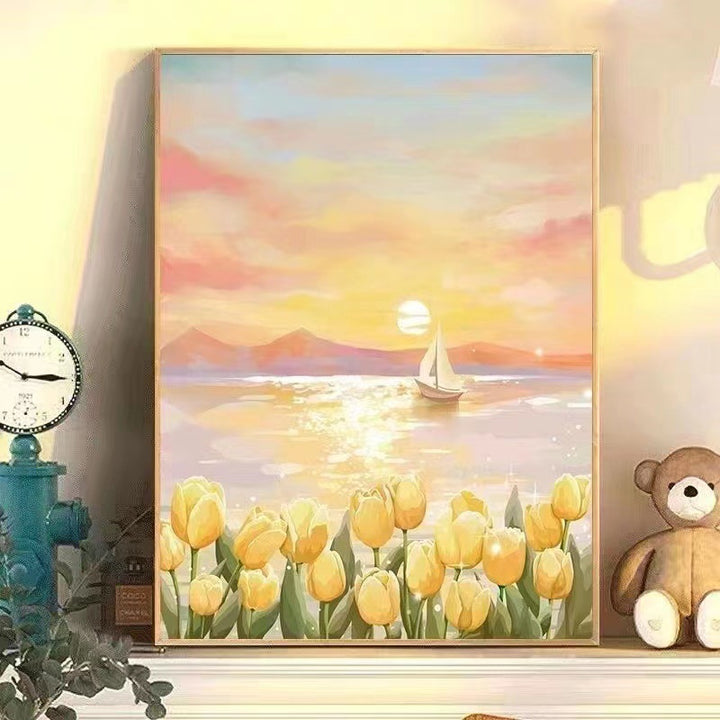 Floral Landscape Canvas Art Bowlift