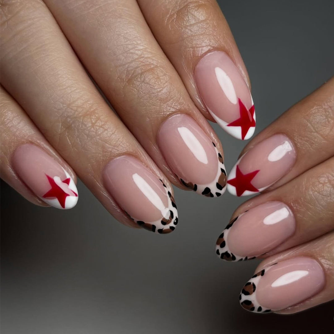 Chic Star and Animal Print Nail Art Set Bowlift