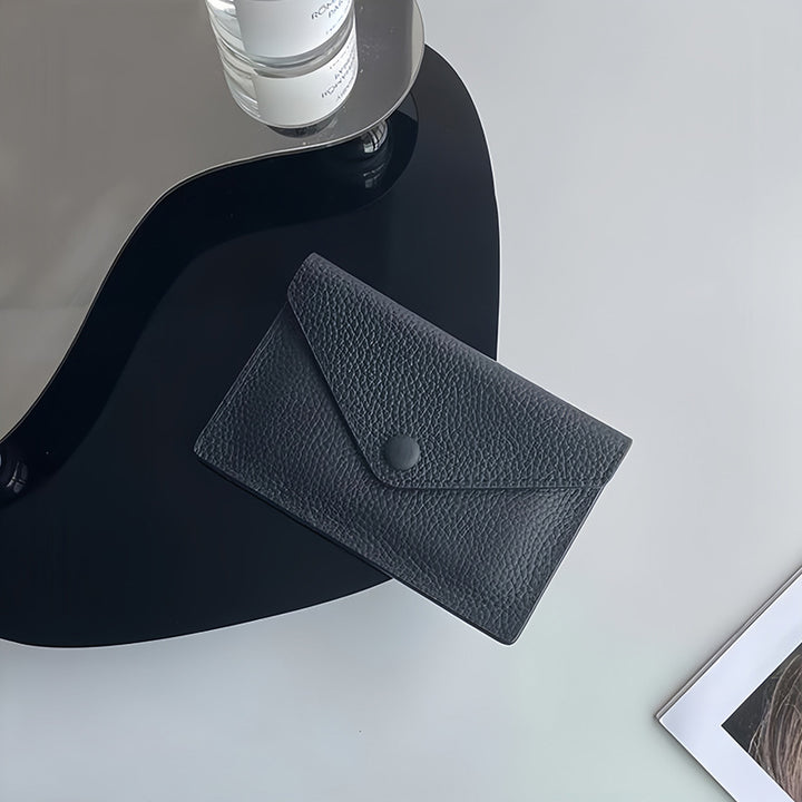 Textured Leather Card Holder Bowlift