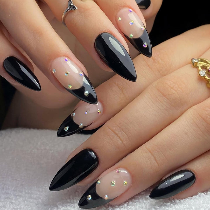 Glamorous Stiletto Acrylic Nail Art Bowlift