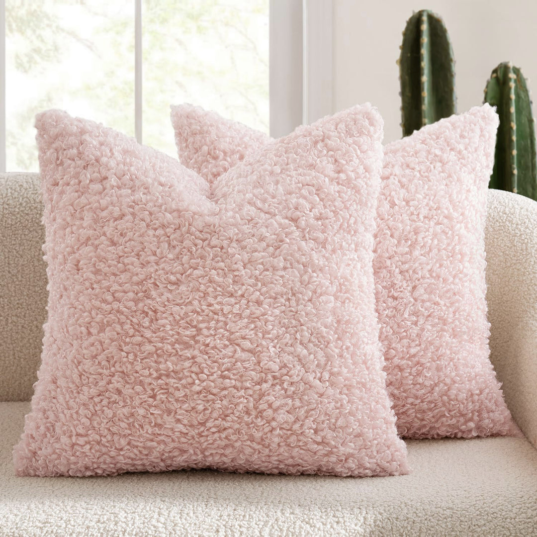 Luxury Curly Faux Shearling Decorative Throw Pillow Cover Bowlift