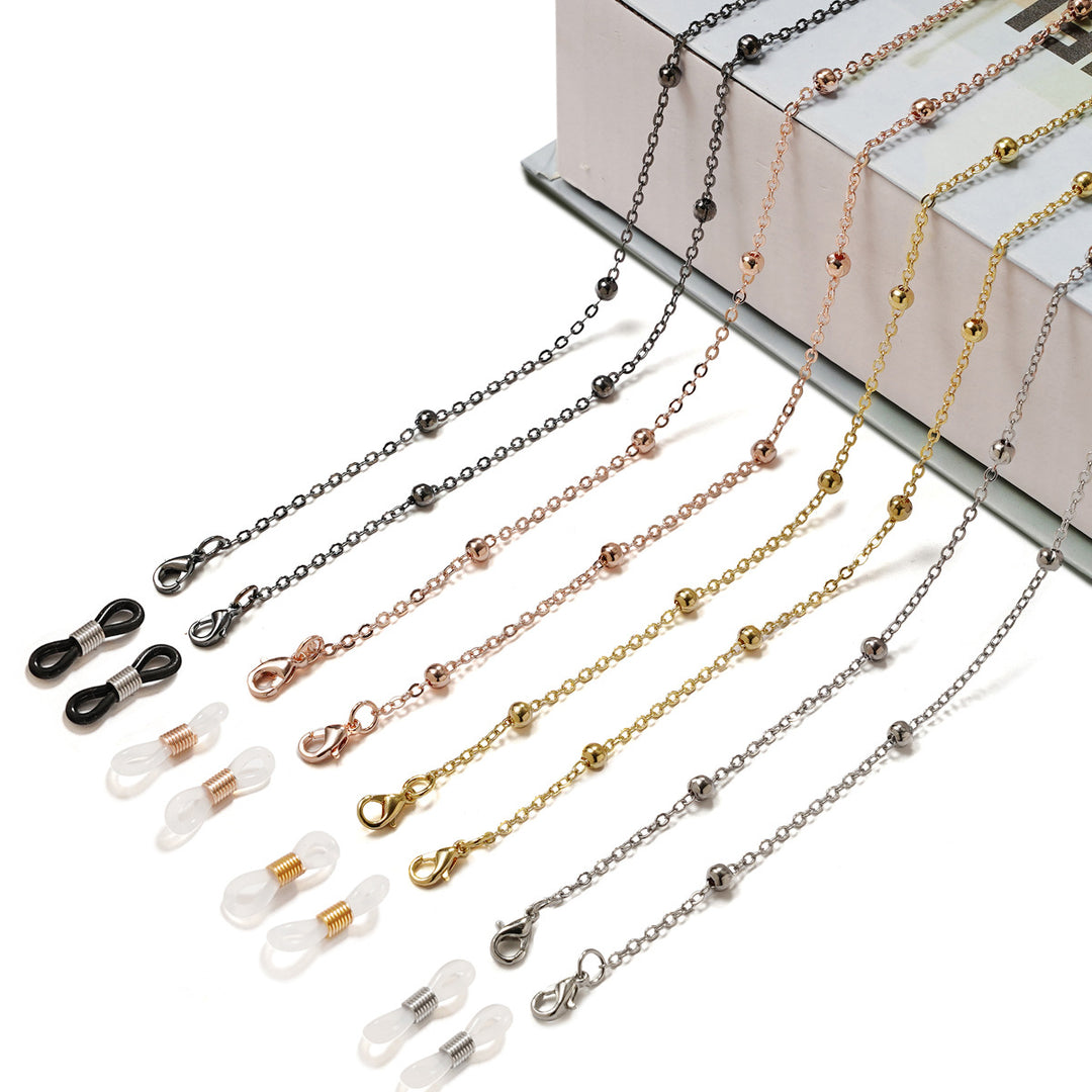 Premium Gold Beaded Eyewear Chain Bowlift
