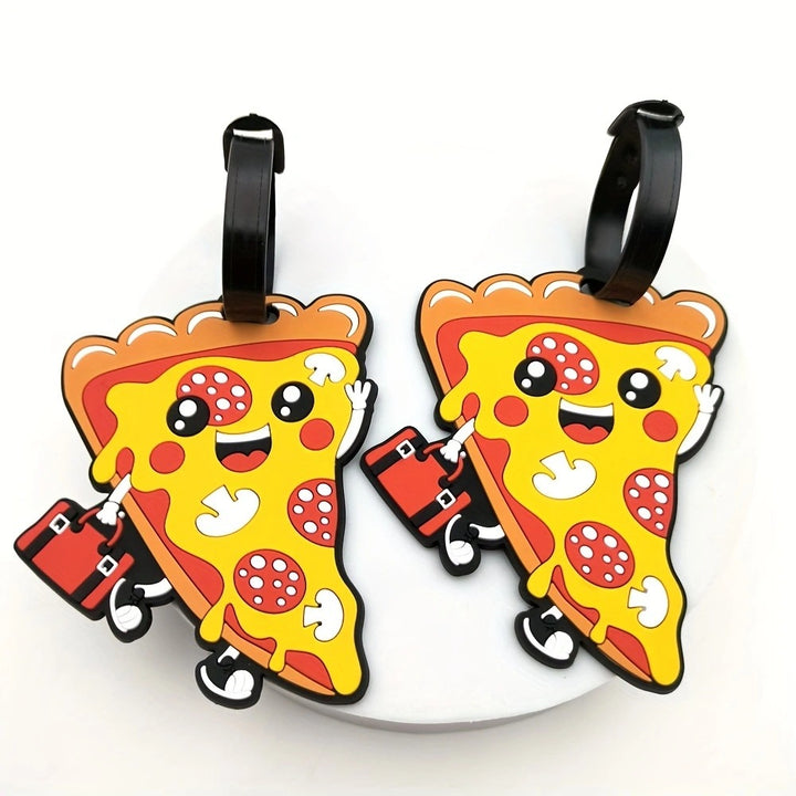Playful Pizza Slice Luggage Tag Bowlift