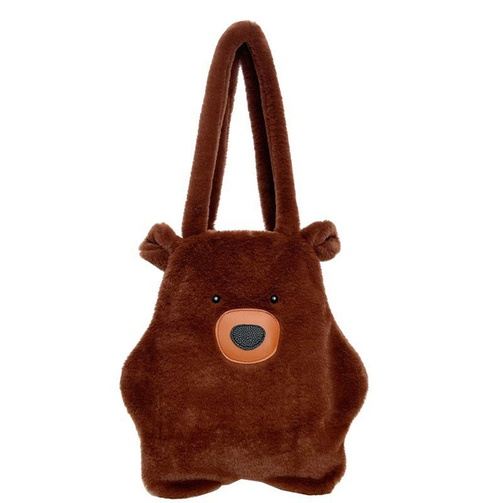 Plush Bear-Themed Tote Bag Bowlift