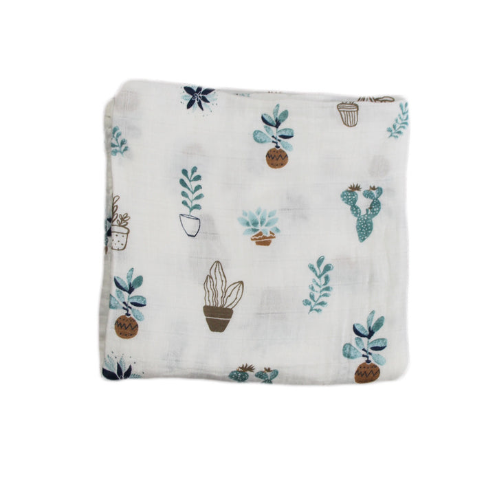 Cute Patterned Muslin Swaddle Blanket Bowlift