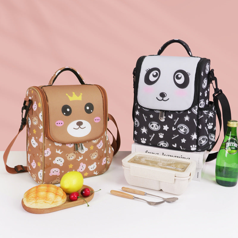 Cute Panda Print Insulated Lunch Bag