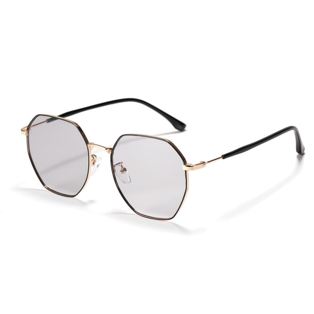 Women fashionable octagonal sunglasses with trendy metal frame Bowlift