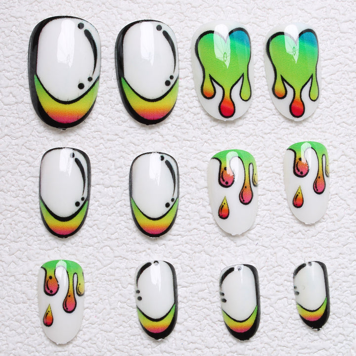 Artistic Abstract Nail Art Bowlift