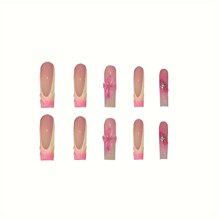 Luxury Floral Design Press-On Nails Bowlift