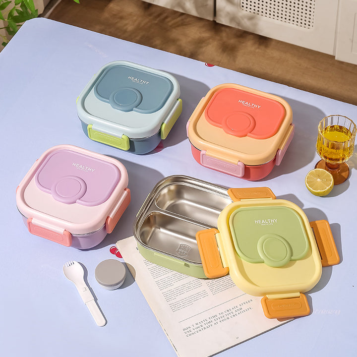 Multi-Sectional Food Storage Container with Airtight Lid