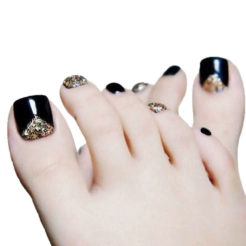 Premium Rhinestone-Embellished Press-On Toenail Set Bowlift