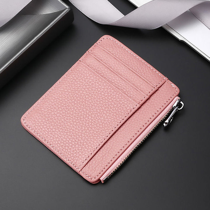 Premium Leather Zip-Around Card Case Bowlift
