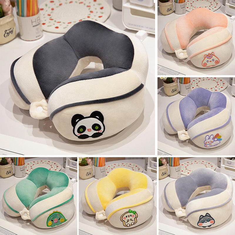 Ergonomic neck pillow with panda motif Bowlift
