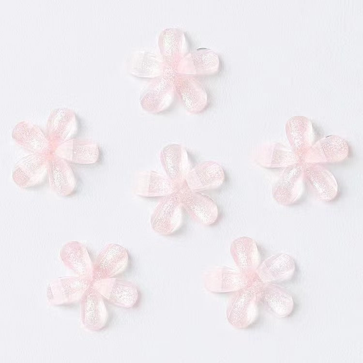 Delicate acrylic flower appliqués Bowlift