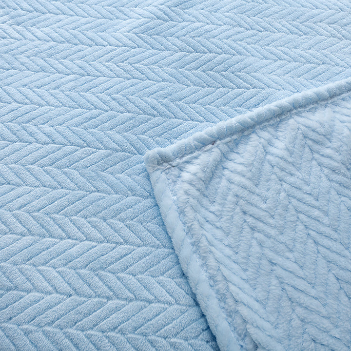 Women Cozy Reversible Blanket with Cable Pattern Bowlift