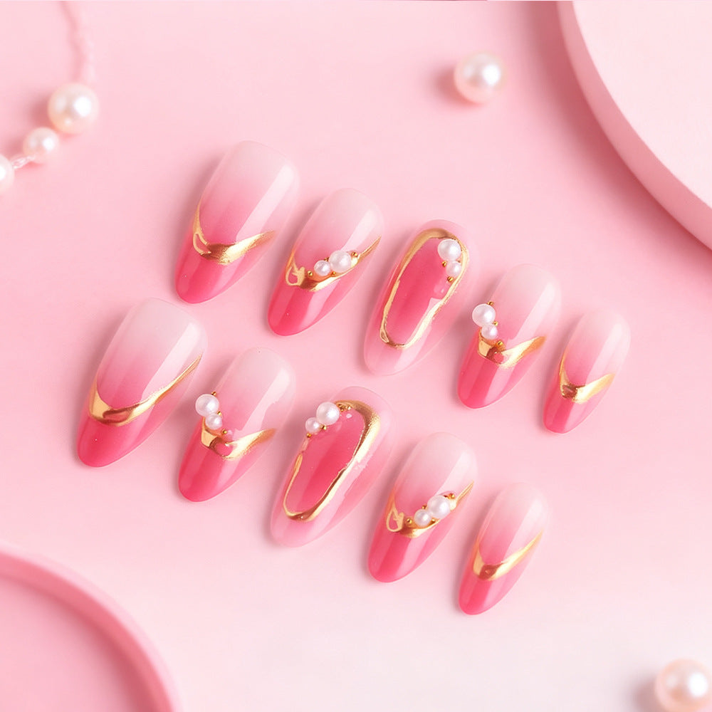 Elegant Press-On Nail Art Set Bowlift