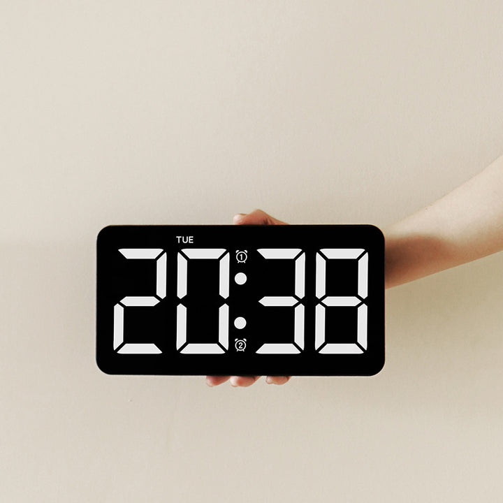 Digital LED Alarm Clock with Large Display Bowlift