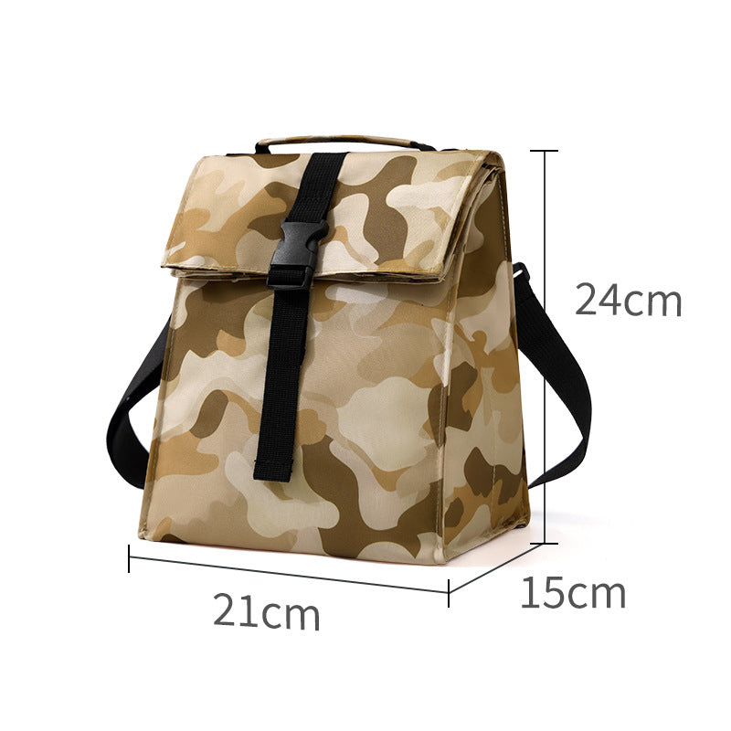 Insulated Camouflage Lunch Cooler Bowlift