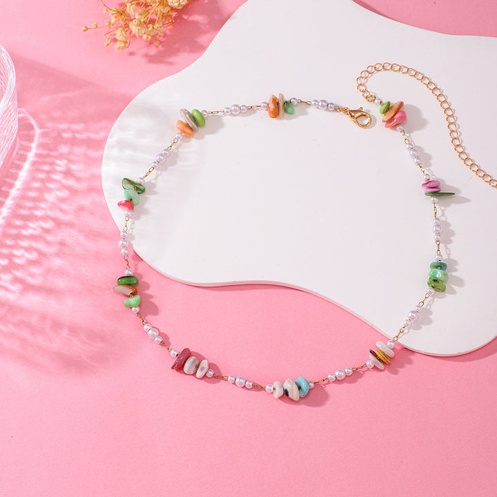 Elegant Floral Beaded Necklace Bowlift