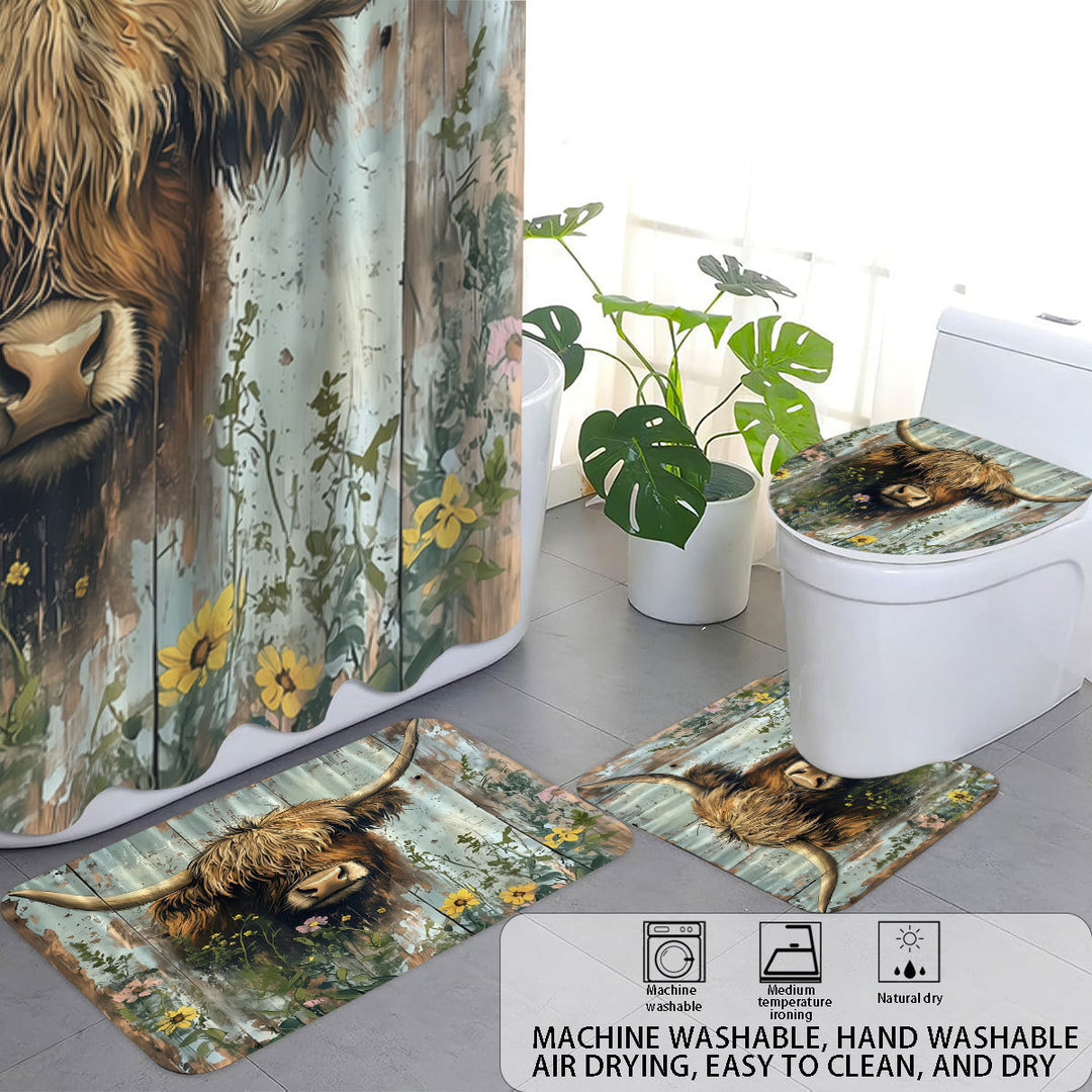 Cute Cow-Themed Digital Bathroom Set Bowlift