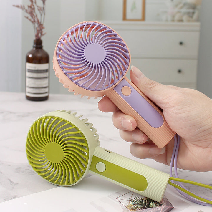 Unisex Portable Handheld Fan with Ergonomic Grip Surface Bowlift