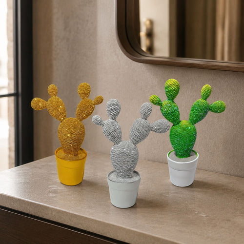 Glittering Cactus Decorative Figure Bowlift