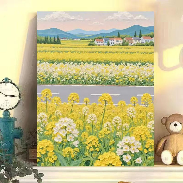 Landscape Floral Canvas Art Print Bowlift