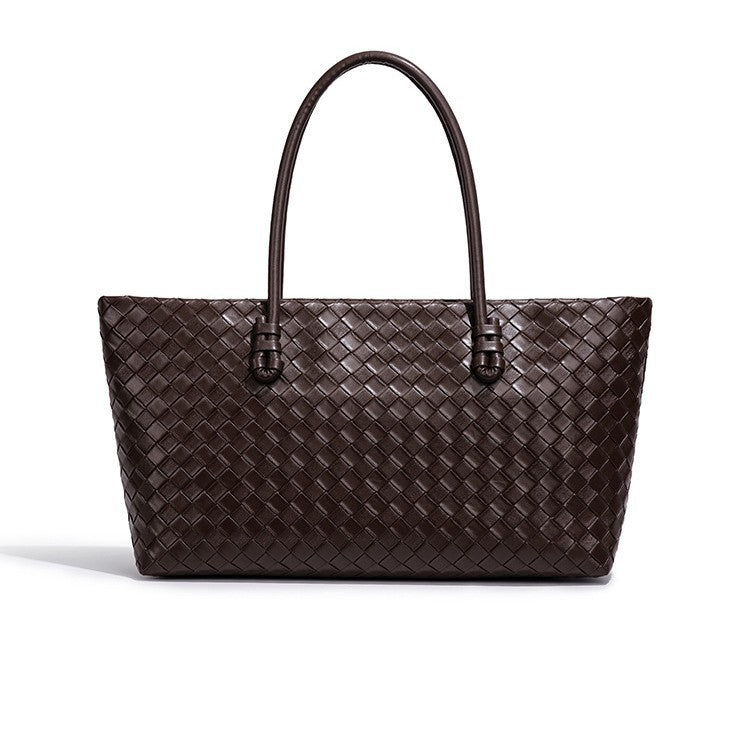 Woven Leather Tote Bag Bowlift
