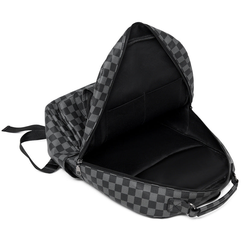Stylish Checkerboard Laptop Backpack Bowlift