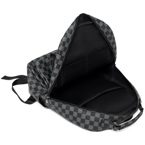 Stylish Checkerboard Laptop Backpack Bowlift