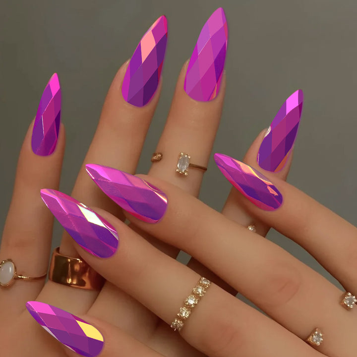 Crystal-Effect Stiletto Nail Art Extensions Bowlift
