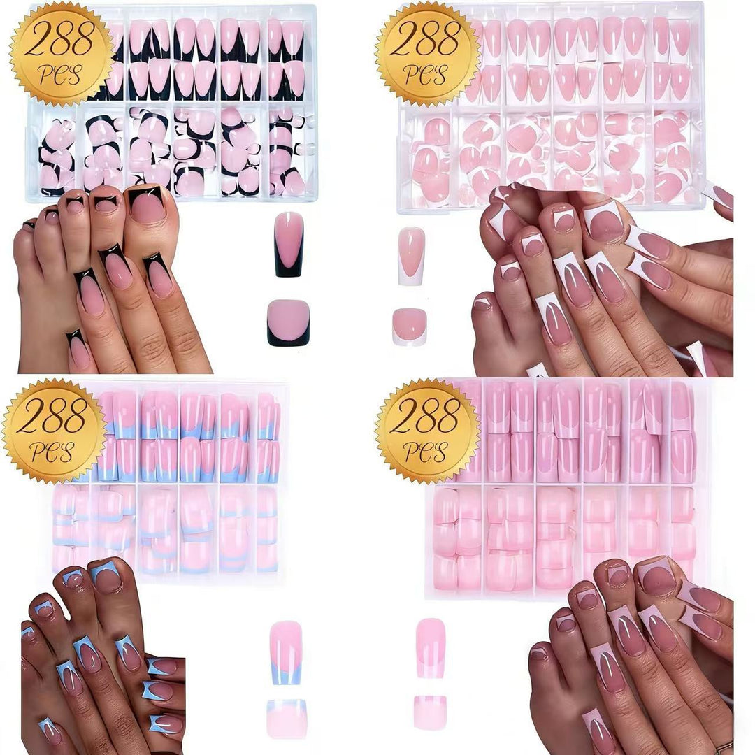 Stylish Press-On Nail Art Set Bowlift