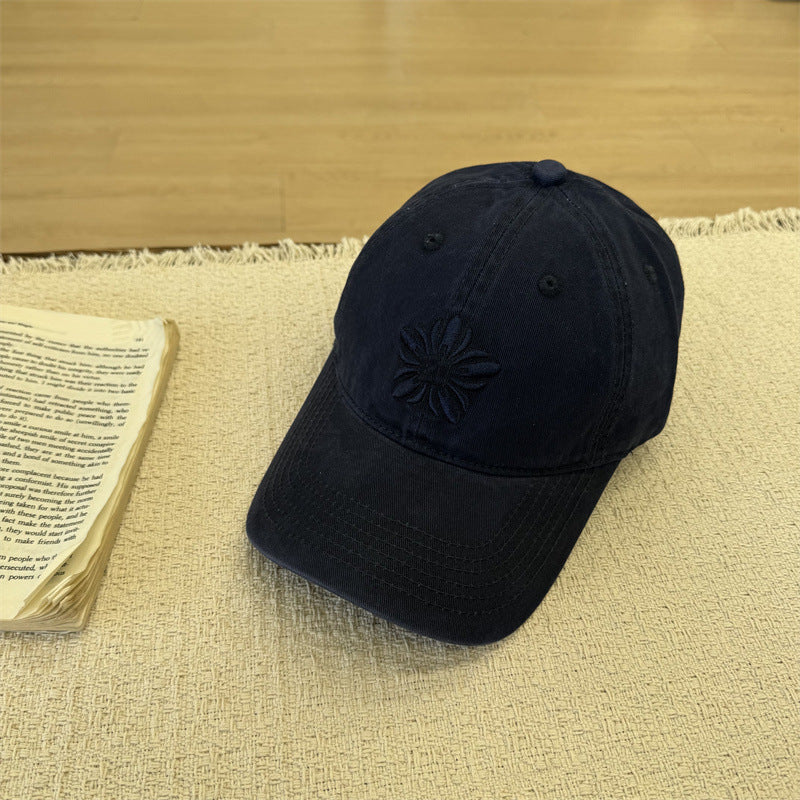 Women's Floral Embroidered Baseball Cap Bowlift