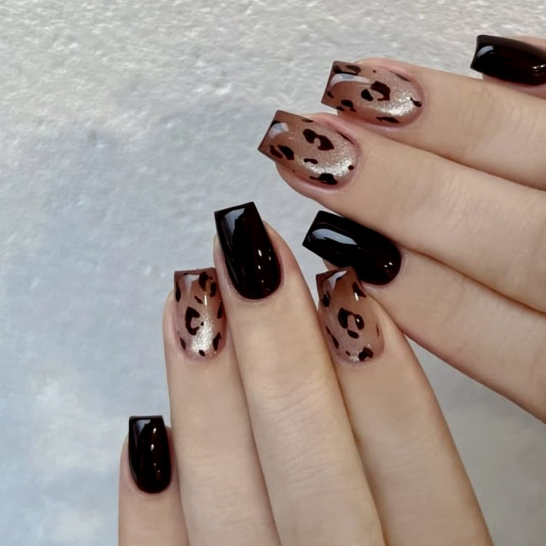 Stylish Animal Print Nail Art Extensions Bowlift
