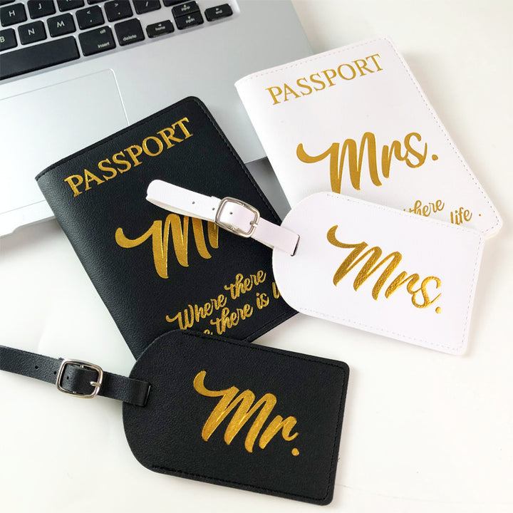 Stylish Passport and Luggage Tag Set Bowlift