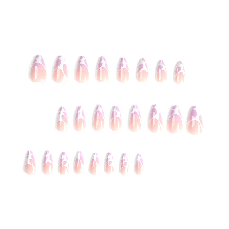 Artistic stiletto nails with modern marble pattern Bowlift