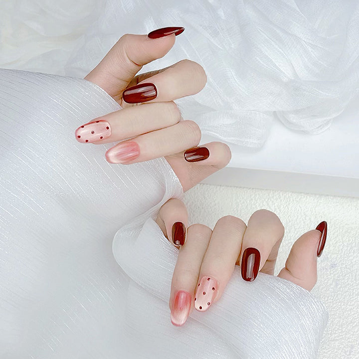 Classic French Tip Press-On Nail Set Bowlift