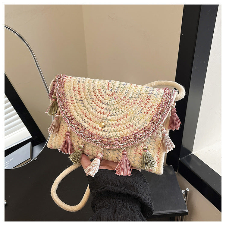 Bohemian Woven Clutch Bag Bowlift