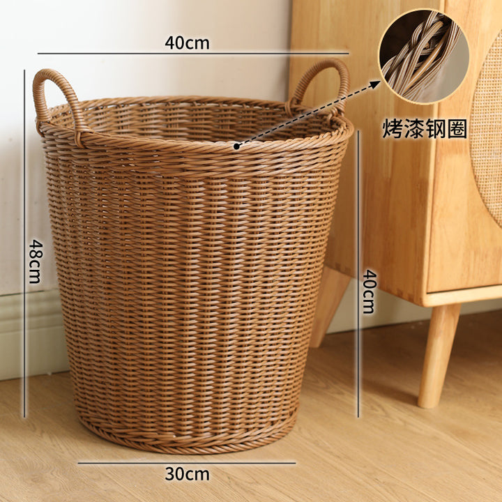 Spacious Woven Laundry Basket with Ergonomic Handles Bowlift