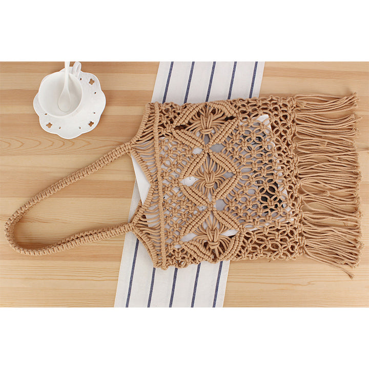 Hand-knotted Macrame Tote Bag Bowlift